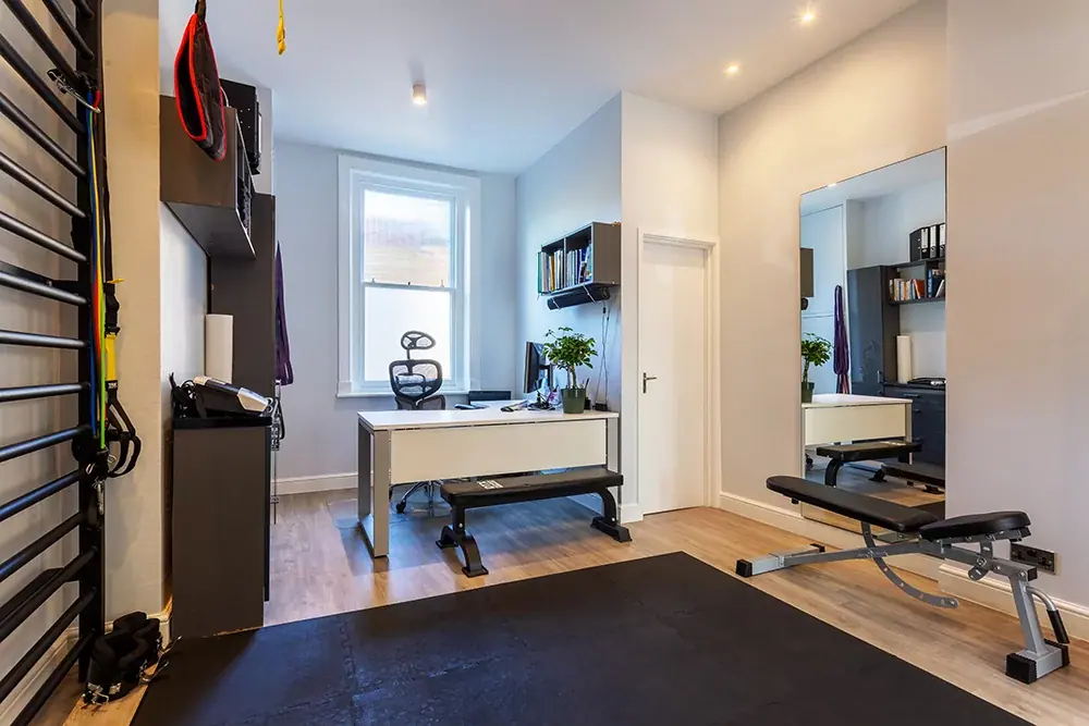PhysioB clinic reception and waiting area